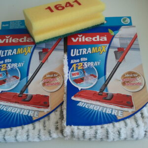 Mop UltraMax  Vileda  -  2 sztuki zapas + gąbka do szorowania Vileda GRATIS
