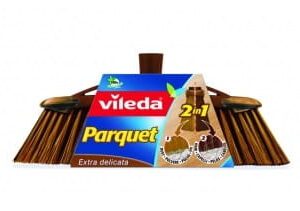 Miotła, szczotka 2w1 do parkietu  z drążkiem Vileda
