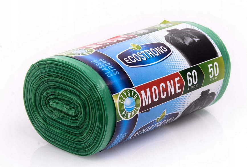 Worki na śmieci zielone 60 l a50szt